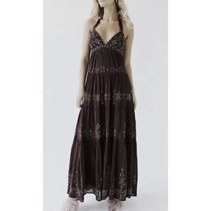 NWT Free People Glitter Me Timbers Gown Beaded Embroidered Dress Size S